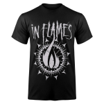 IN FLAMES FLAME T-s&auml;rk Mehed Naised L&uuml;hikeste varrukatega Puuvillased T-s&auml;rgid Retro Hip Hop Rocki b&auml;nd Y2k Topid Naiste riided XXXXXL black
