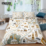 Kodu elamine Luksuslik 3D Rong Voodipesu komplekt Vedur Tekikate Padjap&uuml;&uuml;r Kuninganna ja Kuningas EL/USA/AU/UK Suurus Tekikott Voodipesu EU Single(135*200cm)3pcs