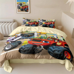 3D Digitaalne Blaze ja Monster Masinad Voodipesukomplekt Padjap&uuml;&uuml;ridega 2/3 tk Monster Masinad Tekikottikomplekt Teismelistele ja Lastele EU Single(135*200cm)3pcs