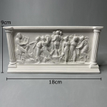 Tantsiv muusa stereoskoopiline reljeefskulptuur kipsist kuju laua kaunistus tegelaskujud skulptuur ruumi esteetiline dekoratsioon