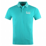 Emporio Armani EA7 Kirjaliku Logotr&uuml;kiga N&ouml;&ouml;bitav L&uuml;hikeste Varrukatega Polo S&auml;rk Meeste polo s&auml;rgid Roheline 3DPF25-PJ04Z-1815 S