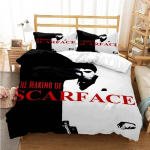 Scarface voodipesukomplekt magamistoa jaoks Pehme kaasaegne voodikate Mugav laste tekikott Tekikate ja padjap&uuml;&uuml;r EU Single(135*200cm)3pcs