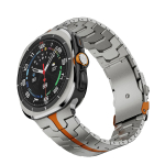 Titaan Oranž Metallrihm Samsung Galaxy Watch Ultra 47mm 2025 jaoks Roostevabast Terasest Metallk&auml;ev&otilde;ru GALAXY ultra 7 47MM Rihma jaoks Galaxy Ultra 47mm gray