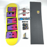 Baker Lauatenniselaud Komplekt 100% Kanada Vaher Kahekordne Rocker 7.75/8.0/8.125/8.25/8.3/8.5 Tolli Suurus Pro Skate K&otilde;rge Kvaliteet kollane