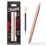Sharpie S-Gel 0.7mm Geelpliiats, Vaskkorpus, Must Tindi, Sile Kirjutamine