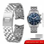IWC kella rihma jaoks Pilot IW377714 IW377717 IW377710 V&auml;ike prints Mark 17 18 T&auml;psus Roostevabast terasest kellaahel 20mm 21mm 20mm h&otilde;be