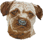 Border Terrier - dog-shaped patch, embroidered patch, unique decoration for Art-Dog backpack kirjud v&auml;rv