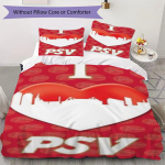 PSV Eindhoven Muster Voodipesu tekikott tekikate padjap&uuml;&uuml;r Kodu kaunistus S&uuml;nnip&auml;evakingitus (1 * tekikott + 2 * padjap&uuml;&uuml;r ilma t&auml;idiseta)122 135x200cm