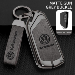 VW Tsingisulamast Nahast Auto Nutikas Puldi V&otilde;tmehoidja Kaanega Kaitsja Kest VW Volkswagen Golf 8 MK8 Leon V&otilde;tmehoidja Tarvikule gray