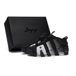 Nike Air More Uptempo LOW 811 Manufacturing, Starry Ocean, Special Shoe Box Slip Resistant Abrasion Resistant Low top FZ3055-001(Team80-S-BOX) 36 black