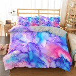 Marmorist Voodipesukomplekt King/Queen Suurus, Hall Kuldne Marmorist Tekikott Meestele T&auml;iskasvanutele Moodne Abstraktne Kunst Tie Dye Gooti Pehme Tekikate 70x133cm blue