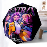1 tk Huntrix KPOP Deemonik&uuml;tid Automaatselt Avanev Kokkupandav Vihmavari 8-Luuline Raudraamiga, Kaasaskantav Disain V&auml;litingimustes Kasutamiseks, Ideaalne Kingitus F&auml;nnidele ja Tra