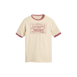 Levis Ss23 Lvc Seeria 1970ndate V&auml;rviplokk Kirjatr&uuml;kiga L&uuml;hikeste Varrukatega T-s&auml;rk Meeste pealisr&otilde;ivad Helekollane A4398-0000 XL beige