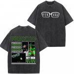 R&auml;ppar Feid Ferxxo Tuur T-s&auml;rk Meeste Naiste Mood Hip Hop T-s&auml;rgid Puuvillane Vabaaja &Uuml;le suuruse Vintage Pesemata L&otilde;tv T-s&auml;rgid S