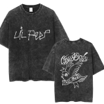 R&auml;ppar Lil Peep Kurb N&auml;gu Gothboi Pesitud T-s&auml;rk Hip Hop Gooti Harajuku T-s&auml;rgid Meeste Puuvillased Vabaaja &Uuml;lesuurusega T-s&auml;rgid Streetwear L gray