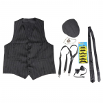 20ndate meeste kost&uuml;&uuml;mi aksessuaarid Traksid 1920ndate meeste riided Traksid Taskukell Vest M&uuml;ts Halloweeni kost&uuml;&uuml;mi komplekt L