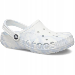 Naiste Crocs Baya marmoreeritud 206935 klomp, 41-42 EL, Klassikaline mugavus 41-42 valge