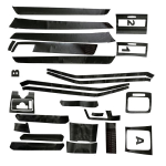 1 komplekt LHD auto siseosa DIY kleebis armatuurlaud k&auml;igukangi paneeli kate sisekujundus sobib Mercedes Benz E-klassile W212 2009-2013 black