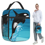 Orca isoleeritud l&otilde;unakoti lastele kooli jahutuskott termiline toidukarp kott kaasaskantavad l&otilde;unakarbid konteiner One Size black