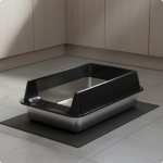 Eriti suur pr&uuml;gikast Lekkimiskindel K&otilde;rge seinaga Kassi WC Lihtsalt puhastatav Poolsuletud Black 40x30x15cm gray