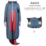GACHIAKUTA Guita Riyo Rudo Cosplay Kost&uuml;&uuml;m Sinine Kombinesoon Pidžaama Anime Igap&auml;evane Riided Halloweeni Tikand &Uuml;laosa Vest L&uuml;hike Parukas Komplekt XXL gray