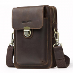 Ehtsast nahast meeste v&ouml;&ouml;kott V&auml;ike kott kaardihoidjaga Meeste Crossbody kotiga kohv