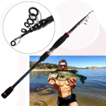 Kaasaskantavad p&uuml;&uuml;gikepid S&uuml;sinikkiust &otilde;ngeritvad Spinning Lure Rod Outdoor Travel p&uuml;&uuml;gikepid 2.1 m