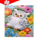 Loomade &ouml;&ouml;kull t&auml;ispuur Teemanttikandid 5D DIY Teemantmaal Ristpistes Pilt 20X30