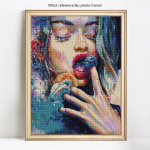 Ristpistes t&auml;isekraan portree 5D DIY teemanttikandid V&auml;rviline t&uuml;druk t&auml;isring 20X30CM