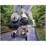 Teemantv&auml;rvimine t&auml;isruudukujuline &uuml;mmargune rong, auto maastik 5d teemanttikandid mosaiikristpiste 20X30CM