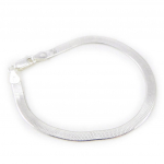 Les Tr&eacute;sors De Lily [G9064] - Bracelet Argent 'Miroir Design' 18 cm 5 mm h&otilde;be