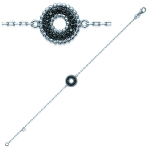 Les Tr&eacute;sors De Lily [K1862] - h&otilde;bedane k&auml;ev&otilde;ru  D&eacute;esse  must h&otilde;be (roodiumiga kaetud) - 12 mm must