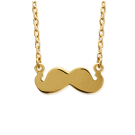 Les Tr&eacute;sors De Lily [K3689] - kullatud  Moustache  kaelakee - 15x5 mm kuld