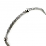 Les Tr&eacute;sors De Lily [K9368] - Bracelet Acier 'Chor&eacute;graphie' Argent&eacute; 19 cm 3 mm h&otilde;be