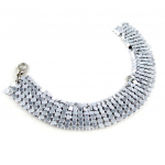 Les Tr&eacute;sors De Lily [K9760] - Bracelet 'Cotte de Maille' argent&eacute; h&otilde;be