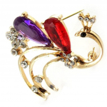 Les Tr&eacute;sors De Lily [K9780] &ndash; disainer pross  Peacock  lilla punase kullaga mitmev&auml;rviline