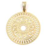 Les Tr&eacute;sors De Lily [L4356] - Pendentif Plaqu&eacute; Or 'Carmen' dor&eacute; (mandala) - 30 mm kuld