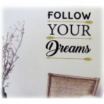 Les Tr&eacute;sors De Lily [P2729] - Planche de stickers paillettes 'Messages' ('Follow your Dreams') - 60x32 cm kuld
