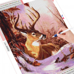 5D teemantmaal, t&auml;ispuur, hirved, loomad, k&auml;sit&ouml;&ouml;, kunstikomplektid, kodukaunistus, tikandid 20X30CM