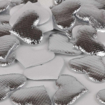 100tk/kott 5,5*5,5cm S&uuml;damekujulised kroonlehed Pulma s&otilde;brap&auml;eva viskelaua kaunistus 35x25mm