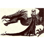 T&auml;ielik 5D isetehtud teemantmaal, draakoni ja kuninganna tikandid ristpistes kodukaunistusega k&auml;sitsi valmistatud kingitus 25x30cm