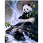 T&auml;ielik 5D teemantmaaling juga panda teemanttikandid ristpistes kodukaunistus k&auml;sitsi valmistatud kingitus 25x30cm