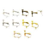 10 Pieces Clip on Earring Converter with Easy Open Loop for DIY 12mm 14x12mm