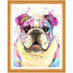 Teemanttikandid Bulldog 5D Teemantmaal T&auml;isteemant 3D Pilt kividest Ristpistes 20X30CM