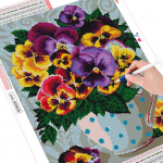Teemanttikandid Lillemaaling Ristpistes 5D Teemantmosaiik 20X30CM