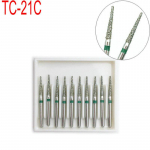 10 tk/kast Hambaravi Teemant Burs Drill Hambaravi Burs Dia-puurid kiirete k&auml;siinstrumentide jaoks Super J&auml;medad hambaarsti t&ouml;&ouml;riistad FG 1.6M TC-21C