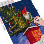 Teemanttikandid J&otilde;uluvana t&auml;isruudu teemantmaal Multifilm Mosaiik J&otilde;ulukingitus Full Round 20X30CM