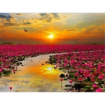 Teemantmaali juga kivikivikomplekt 5D DIY Teemanttikandid Maastikuaken Mosaiik Luigeristpistega kodukaunistus Full Round 20X30CM punane