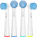 Tundlikud pehmed asendusharjapead Oral B hambaharjapeade jaoks, mis &uuml;hilduvad Oral B elektrilise hambaharjaga 4Pcs Brush Heads