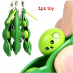 1 tk Infinite Squeeze Edamame Toys Peas V&otilde;tmehoidja Pop It Fidget Squishy Arrow T&auml;iskasvanute stressim&auml;nguasi roheline